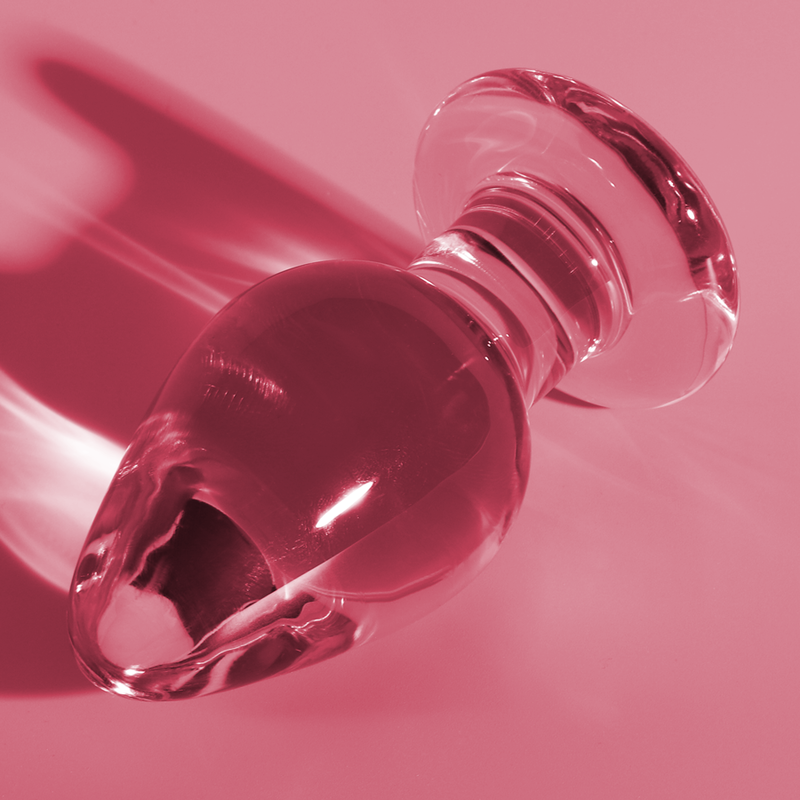Nebula Series Modèle 3 — Plug anal en verre borosilicate — rose — vue 1