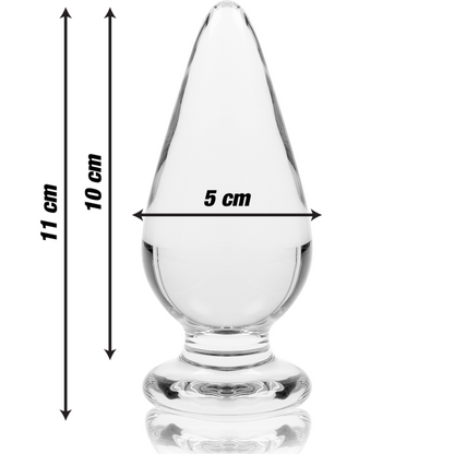 Nebula Series Modèle 4 — Plug anal en verre borosilicate — transparent — vue 3