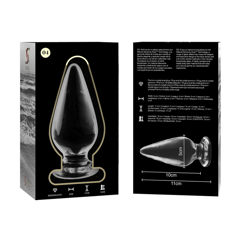 Nebula Series Modèle 4 — Plug anal en verre borosilicate — transparent — vue 6