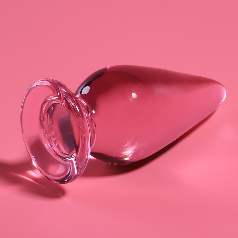 Nebula Series Modèle 4 — Plug anal en verre borosilicate — rose — vue 1