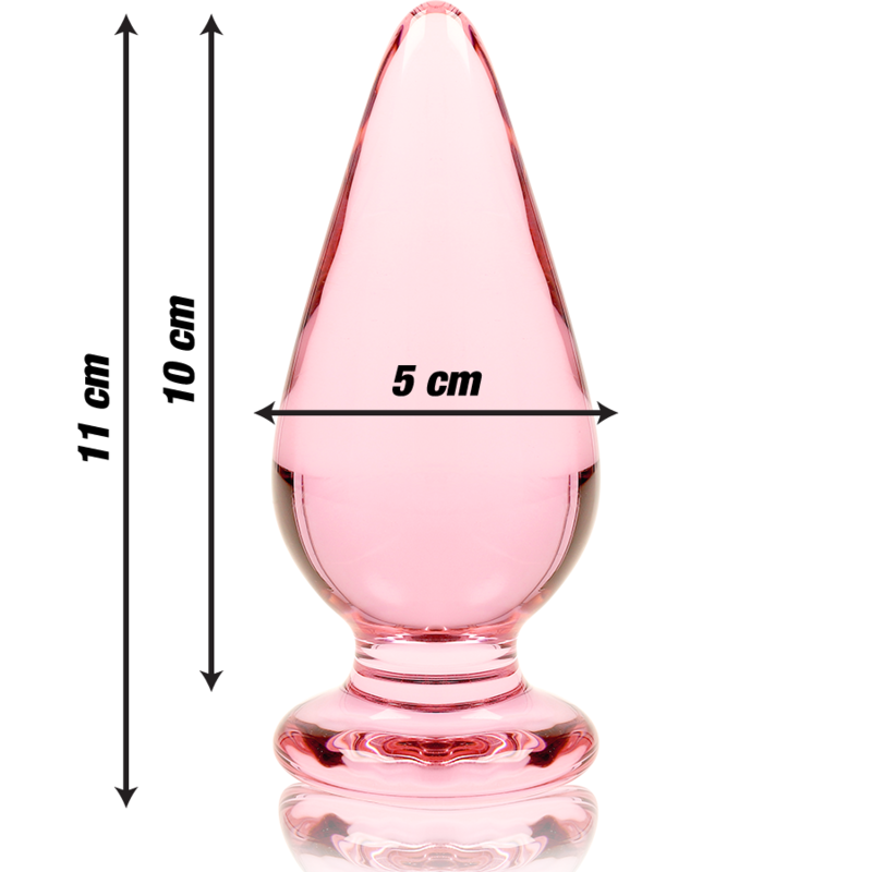 Nebula Series Modèle 4 — Plug anal en verre borosilicate — rose — vue 3