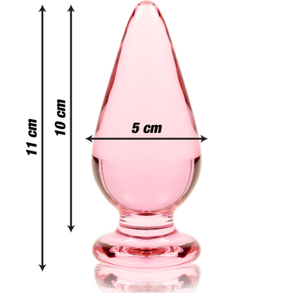 Nebula Series Modèle 4 — Plug anal en verre borosilicate — rose — vue 3