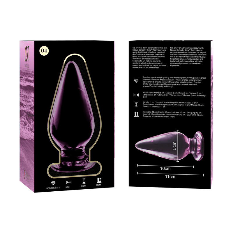 Nebula Series Modèle 4 — Plug anal en verre borosilicate — rose — vue 6