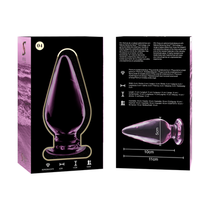 Nebula Series Modèle 4 — Plug anal en verre borosilicate — rose — vue 6