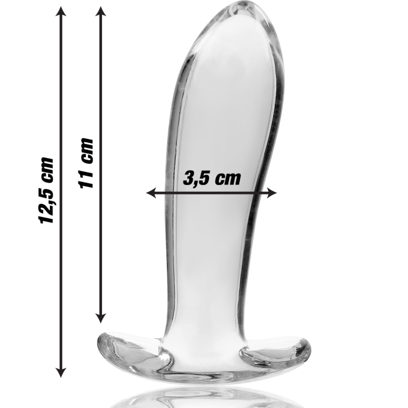 Nebula Series Modèle 5 — Plug anal en verre borosilicate — transparent — vue 3