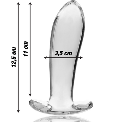 Nebula Series Modèle 5 — Plug anal en verre borosilicate — transparent — vue 3
