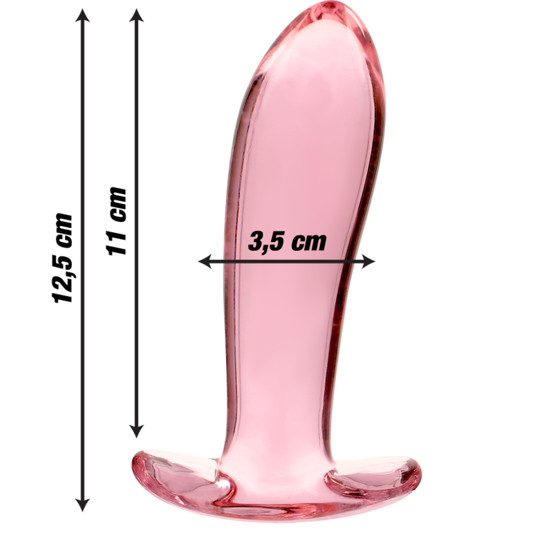 Nebula Series Modèle 5 — Plug anal en verre borosilicate — rose — vue 3