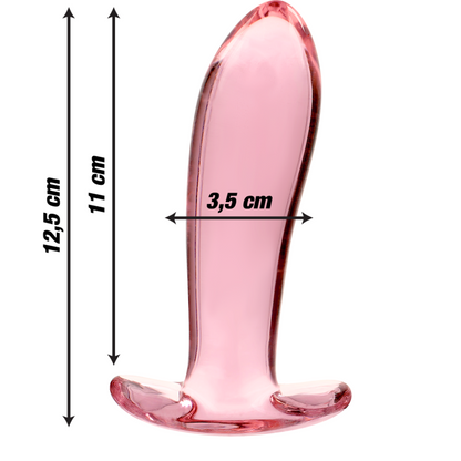 Nebula Series Modèle 5 — Plug anal en verre borosilicate — rose — vue 3