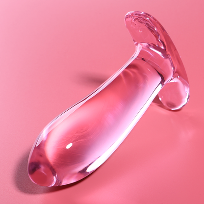 Nebula Series Modèle 5 — Plug anal en verre borosilicate — rose — vue 1