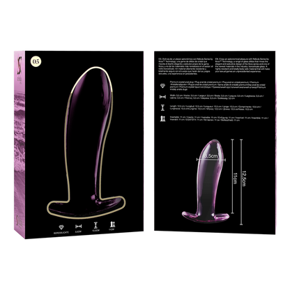 Nebula Series Modèle 5 — Plug anal en verre borosilicate — rose — vue 6