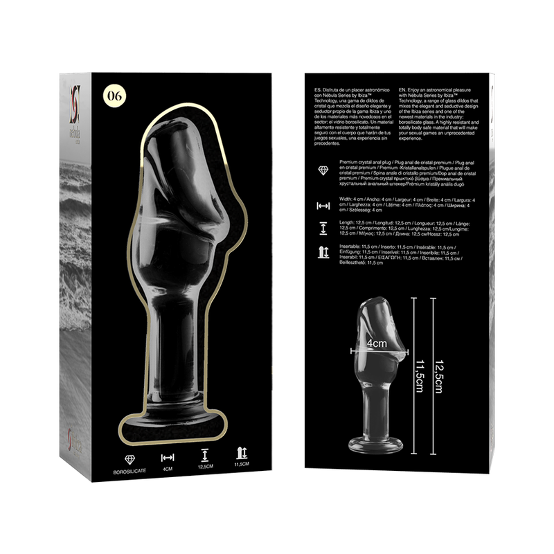 Nebula Series Modèle 6 — Plug anal en verre borosilicate — transparent — vue 6