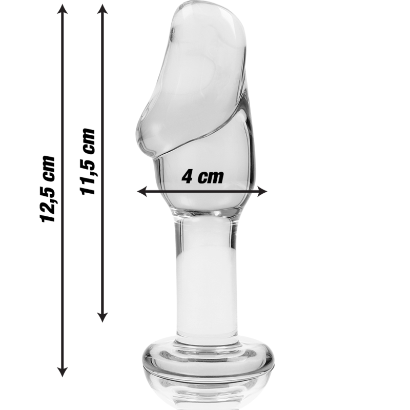 Nebula Series Modèle 6 — Plug anal en verre borosilicate — transparent — vue 3