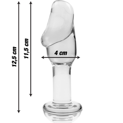 Nebula Series Modèle 6 — Plug anal en verre borosilicate — transparent — vue 3