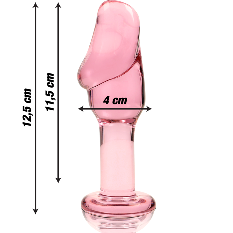 Nebula Series Modèle 6 – Plug anal en verre rose – vue produit 3