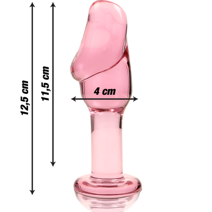 Nebula Series Modèle 6 – Plug anal en verre rose – vue produit 3