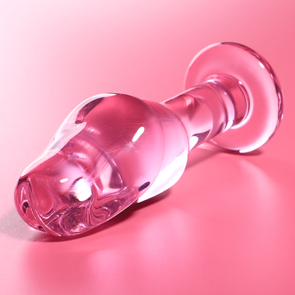 Nebula Series Modèle 6 – Plug anal en verre rose – vue produit 1