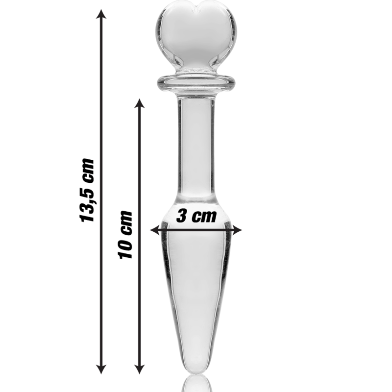 Nebula Series Modèle 7 — Plug anal en verre borosilicate — transparent — vue 3