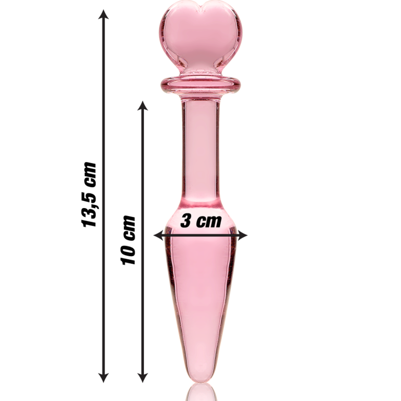 Nebula Series Modèle 7 — Plug anal en verre borosilicate — rose — vue 3