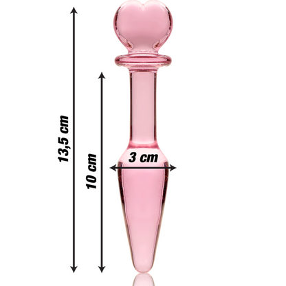 Nebula Series Modèle 7 — Plug anal en verre borosilicate — rose — vue 3