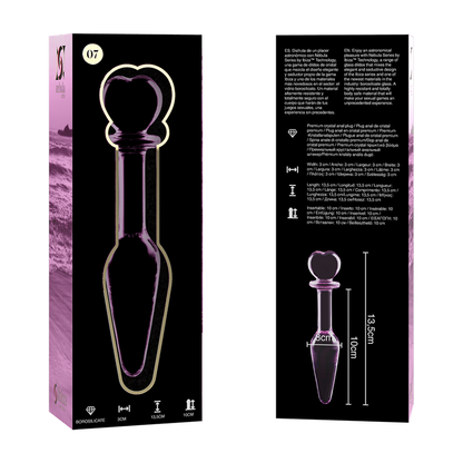 Nebula Series Modèle 7 — Plug anal en verre borosilicate — rose — vue 6