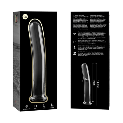 Nebula Series Modèle 8 — Gode en verre borosilicate — transparent — vue 6