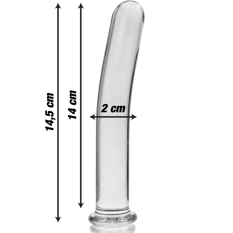 Nebula Series Modèle 8 — Gode en verre borosilicate — transparent — vue 3
