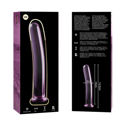Nebula Series Modèle 8 — Gode en verre borosilicate — rose — vue 6