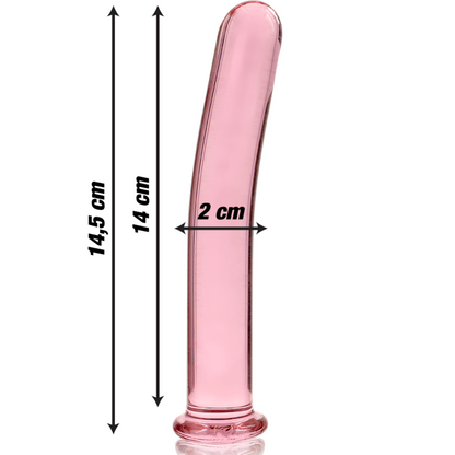 Nebula Series Modèle 8 — Gode en verre borosilicate — rose — vue 3