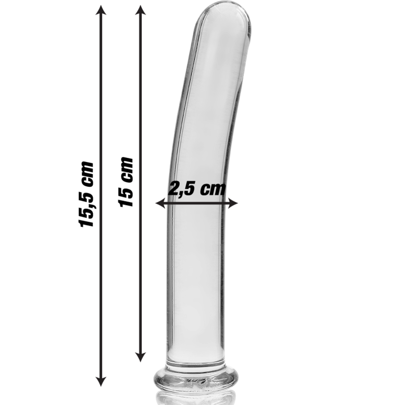Nebula Series Modèle 9 — Gode en verre borosilicate — transparent — vue 3