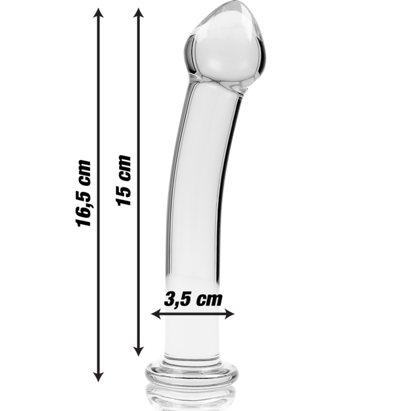Nebula Series Modèle 10 — Gode en verre borosilicate — transparent — vue 3