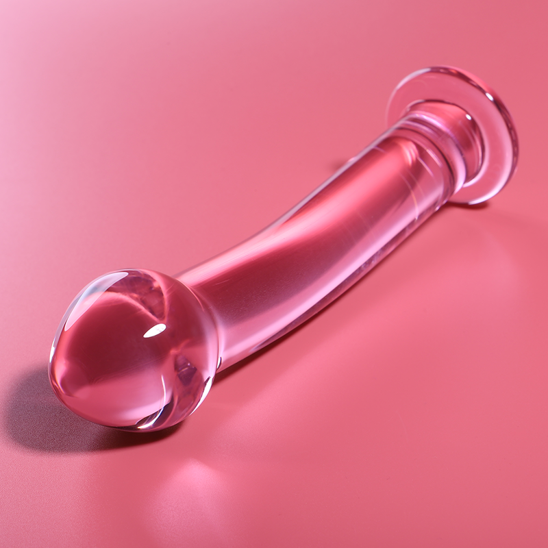 Nebula Series Modèle 10 — Gode en verre borosilicate — rose — vue 1