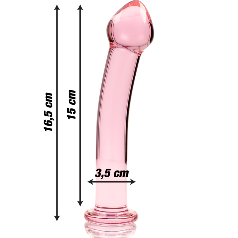 Nebula Series Modèle 10 — Gode en verre borosilicate — rose — vue 3
