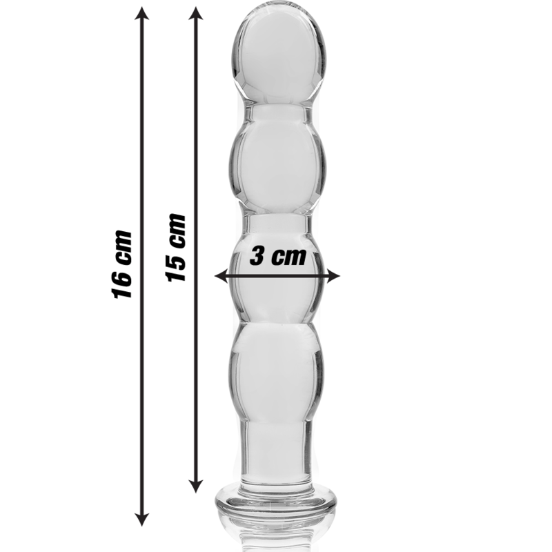 Nebula Series Modèle 11 — Gode en verre borosilicate — transparent — vue 3