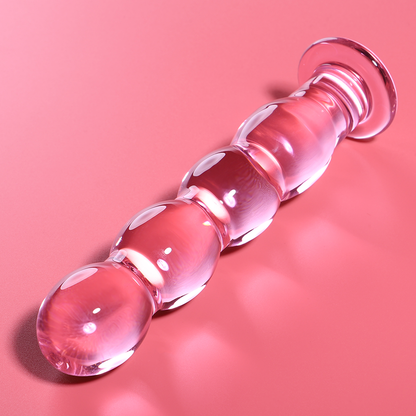 Nebula Series Modèle 11 — Gode en verre borosilicate — rose — vue 1