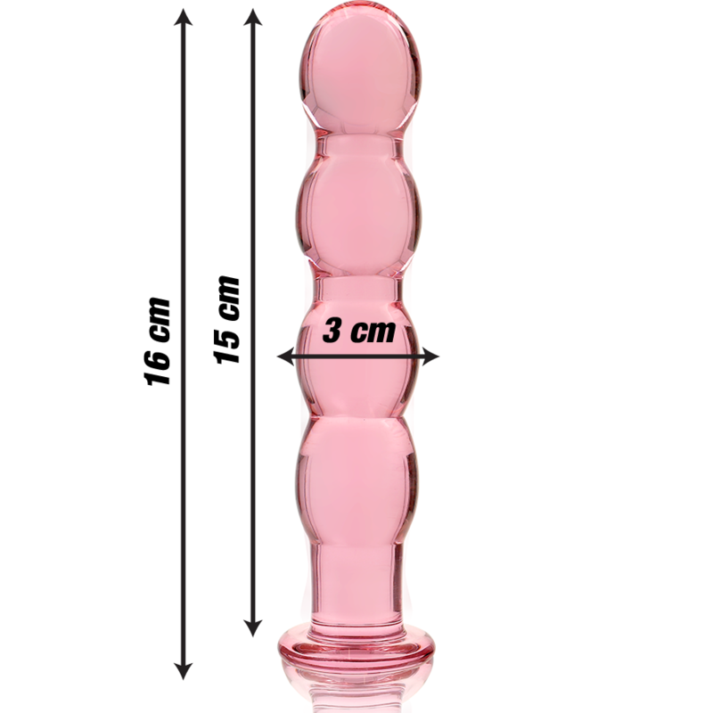 Nebula Series Modèle 11 — Gode en verre borosilicate — rose — vue 3