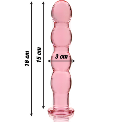 Nebula Series Modèle 11 — Gode en verre borosilicate — rose — vue 3