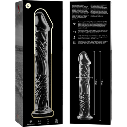 Nebula Series Modèle 12 — Gode en verre borosilicate — transparent — vue 6