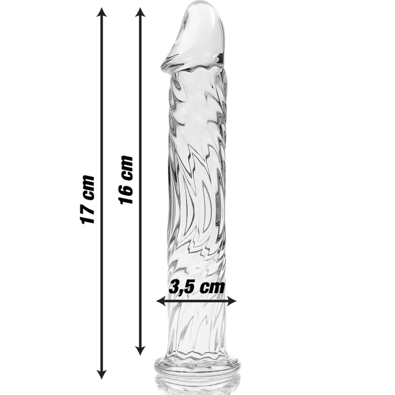 Nebula Series Modèle 12 — Gode en verre borosilicate — transparent — vue 3