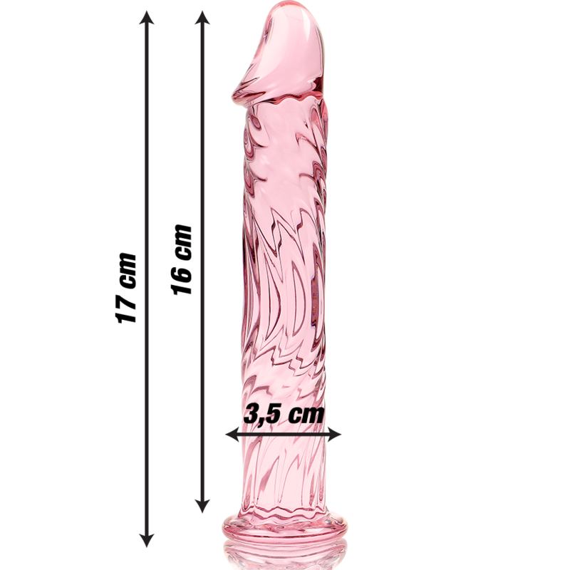 Nebula Series Modèle 12 — Gode en verre borosilicate — rose — vue 3