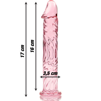 Nebula Series Modèle 12 — Gode en verre borosilicate — rose — vue 3
