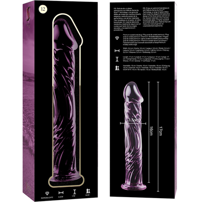 Nebula Series Modèle 12 — Gode en verre borosilicate — rose — vue 6