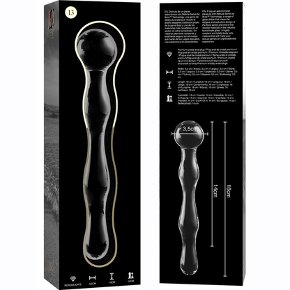 Nebula Series Modèle 13 — Gode en verre borosilicate — transparent — vue 6