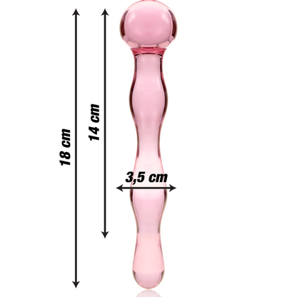 Nebula Series Modèle 13 — Gode en verre borosilicate — rose — vue 3