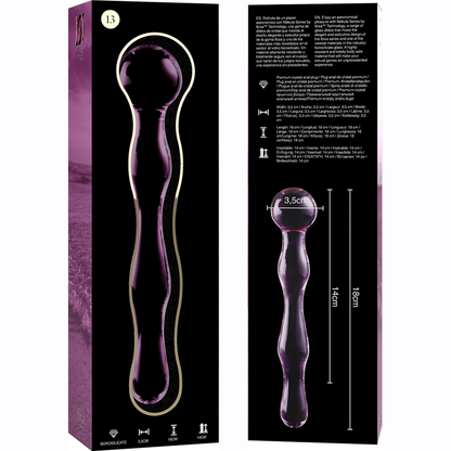 Nebula Series Modèle 13 — Gode en verre borosilicate — rose — vue 6
