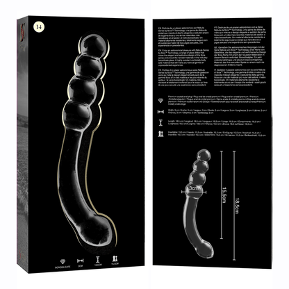 Nebula Series Modèle 14 — Gode en verre borosilicate — transparent — vue 6