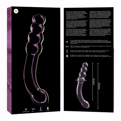 Nebula Series Modèle 14 — Gode en verre borosilicate — rose — vue 6