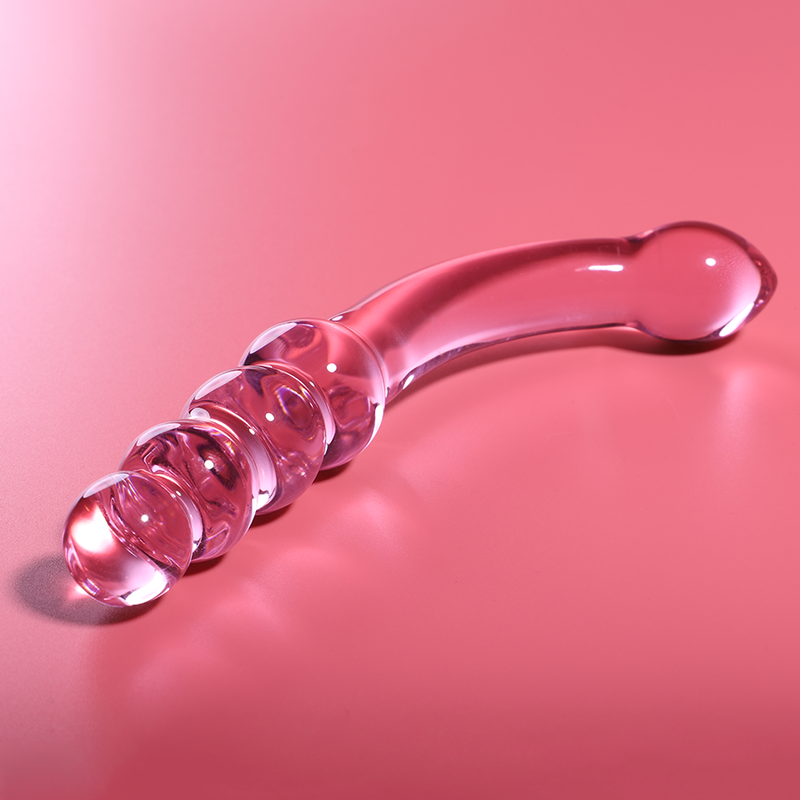 Nebula Series Modèle 14 — Gode en verre borosilicate — rose — vue 1