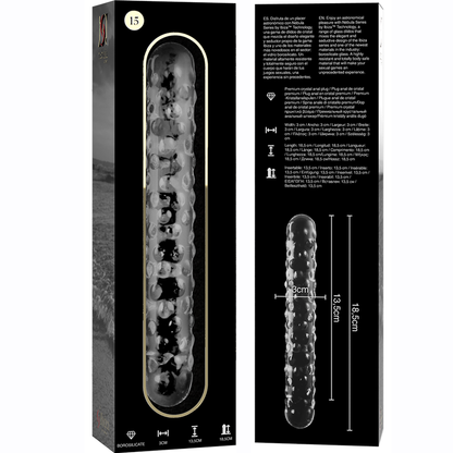 Nebula Series Modèle 15 — Gode en verre borosilicate — transparent — vue 6