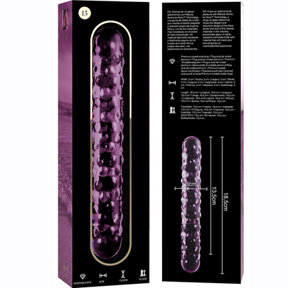 Nebula Series Modèle 15 — Gode en verre borosilicate — rose — vue 6