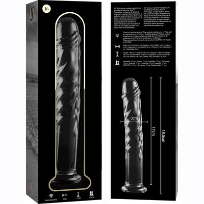 Nebula Series Modèle 16 — Gode en verre borosilicate — transparent — vue 6